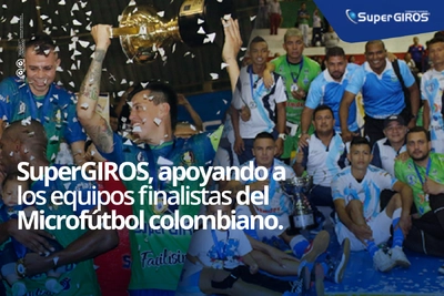 La empresa de giros que apoya a los equipos finalistas del Microfútbol colombiano.