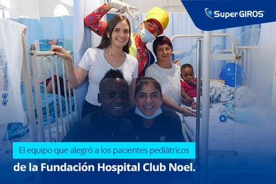 América de Cali y SuperGIROS llenan de alegría a los niños de la Fundación Clínica Infantil Club Noel