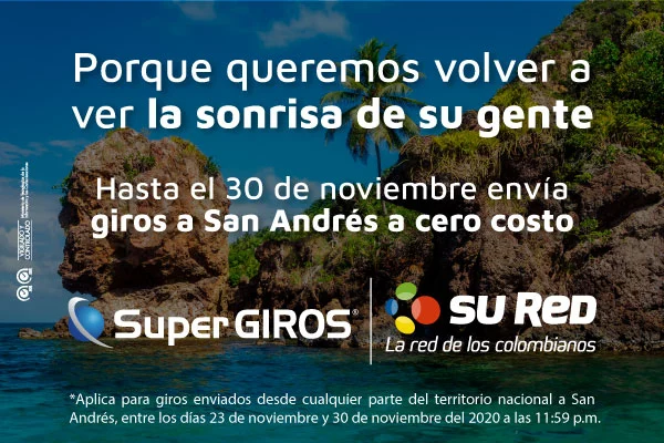 SuperGIROS y Su Red, las dos empresas más importantes de giros en Colombia se unen para apoyar a San Andrés y Providencia